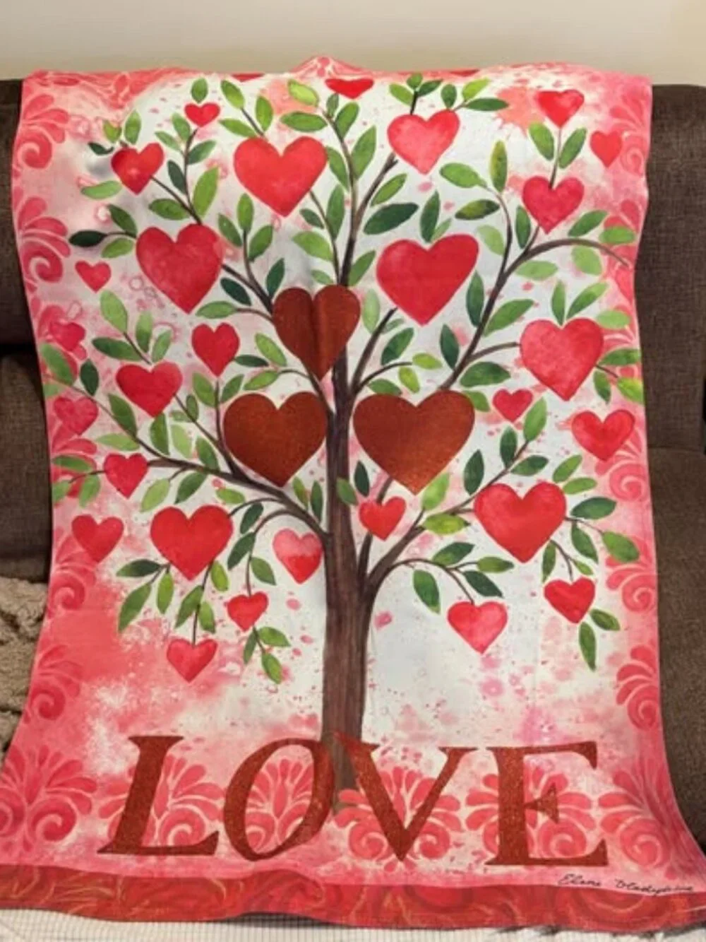 House Flag Porch Banner Farmhouse Welcome Flag Garden Love Sign Fabric Heart Fla